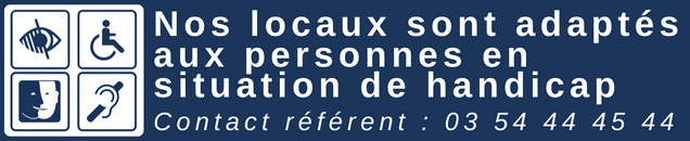 Nos locaux sont adaptés aux personnes en situation de handicap